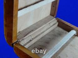 Antique Old Imperial Russian Russia Eagle Burl Bur Wood Cigarette Case Holder