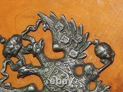 Antique Old Imperial Russian Russia Eagle Burl Bur Wood Cigarette Case Holder
