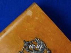 Antique Old Imperial Russian Russia Eagle Burl Bur Wood Cigarette Case Holder
