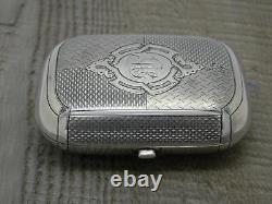 Antique PJS Imperial Russian 84 Solid Silver Small Coin Purse Box c1890