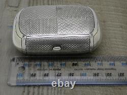Antique PJS Imperial Russian 84 Solid Silver Small Coin Purse Box c1890