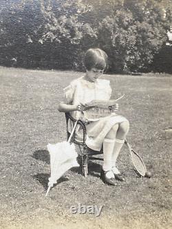 Antique Photo Russian Imperial Princess Yusupov Youssoupoff Reading & Parasol