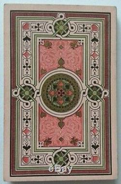 Antique Playing Cards Russian Imperial Square No Indice Hand Colour Gilded 1860