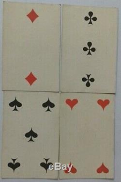 Antique Playing Cards Russian Imperial Square No Indice Hand Colour Gilded 1860