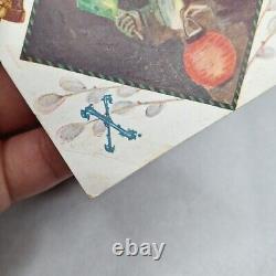 Antique Postcard Imperial Russian Easter Card salon petrograd Red Cross RARE