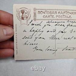 Antique Postcard Imperial Russian Easter Card salon petrograd Red Cross RARE