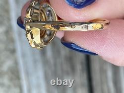 Antique Rare Russian Imperial KF Faberge AH 72 18k Gold Rose Cut Diamonds Ring