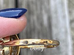 Antique Rare Russian Imperial KF Faberge AH 72 18k Gold Rose Cut Diamonds Ring