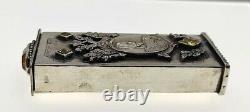 Antique Rare Russian Imperial Sterling Silver 84 Matchstick Case Nikolay II 73g