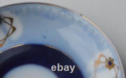 Antique Rare Set 2 Tea Plates Gardner Russian Imperial Porcelain Stamp end 19th