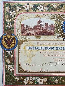 Antique Reception Invitation Tsar Alexander II Romanov Imperial Russia 1874