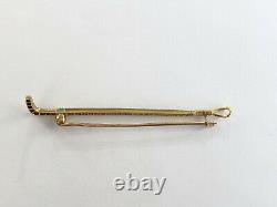 Antique Riding Stick Brooch Imperial Russian Faberge 18k 72 Gold Ruby Diamond