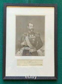 Antique Royal Autograph Tsar Alexander II Liberator Romanov of Imperial Russia