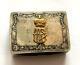 Antique Royal Empire Solid Silver 84 Gilded for Empress Alexandra Snuff/Pill Box