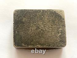 Antique Royal Empire Solid Silver 84 Gilded for Empress Alexandra Snuff/Pill Box