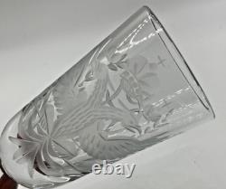 Antique Royalty Imperial Russian Engraved Coat Arms Cypher cordial Shot Glass