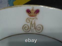 Antique Russia Russian imperial Porcelain Plate Nikolaus II 1912