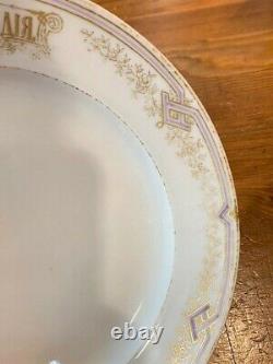 Antique Russia Russian imperial Porcelain service Nikolaus II 1913 old Plate