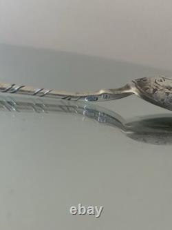 Antique Russian 84 Mark Silver Imperial Spoon Kokoshnik Mark 1899-1908 12cm