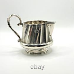 Antique Russian 84 Silver Spiral Fluted Cream Jug Imperial Mark Milk Pitcher