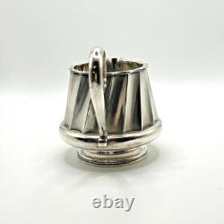 Antique Russian 84 Silver Spiral Fluted Cream Jug Imperial Mark Milk Pitcher