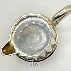 Antique Russian 84 Silver Spiral Fluted Cream Jug Imperial Mark Milk Pitcher