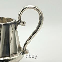 Antique Russian 84 Silver Spiral Fluted Cream Jug Imperial Mark Milk Pitcher
