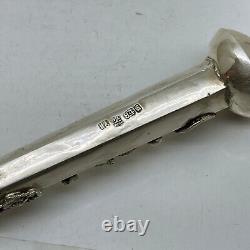 Antique Russian 84 Silver Torah Pointer Yad Judaica Jewish 1873y. 35 cm
