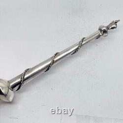 Antique Russian 84 Silver Torah Pointer Yad Judaica Jewish 1873y. 35 cm