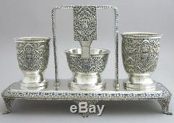 Antique Russian French Sterling Silver Smoking Companion Set Tobacco Cigar Royal
