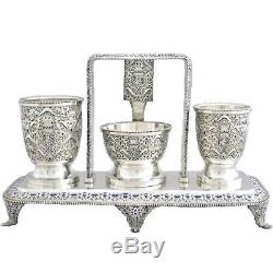 Antique Russian French Sterling Silver Smoking Companion Set Tobacco Cigar Royal