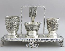 Antique Russian French Sterling Silver Smoking Companion Set Tobacco Cigar Royal