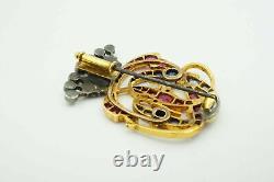 Antique Russian Gold Romanov Tsarist Royalty Duke Crown Cipher Royal Arms Brooch