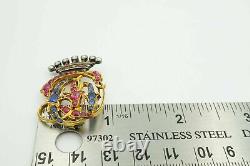 Antique Russian Gold Romanov Tsarist Royalty Duke Crown Cipher Royal Arms Brooch