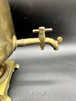 Antique Russian Imperial 19th Century Brass Samovar TH KF 1499 AS IS 18.5