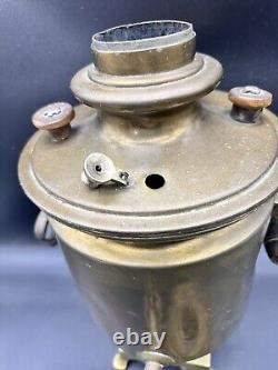 Antique Russian Imperial 19th Century Brass Samovar TH KF 1499 AS IS 18.5