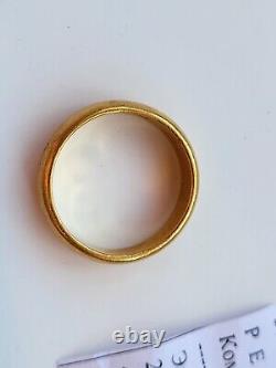 Antique Russian Imperial 22K Gold Wedding Ring / Band 92 Zolotnik FB RARE Stamp