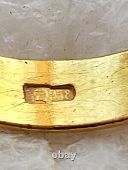 Antique Russian Imperial 22K Gold Wedding Ring / Band 92 Zolotnik FB RARE Stamp