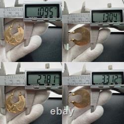 Antique Russian Imperial 56 14K Gold Earrings Floral Design 1880s 3.71g