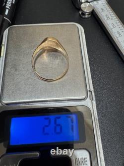 Antique Russian Imperial 56 14K Gold Ring Ruby ca. 1880 US 11.25 2.67g