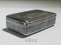 Antique Russian Imperial 840 Gilt Silver & Niello Snuff Box Circa 1886 Moscow