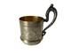 Antique Russian Imperial 84 Silver Cup Holder Engraved Gilded Interior TS Mark