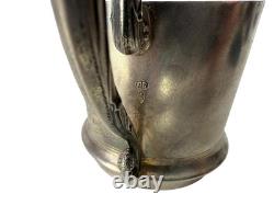 Antique Russian Imperial 84 Silver Cup Holder Engraved Gilded Interior TS Mark