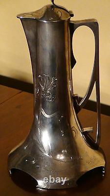 Antique Russian Imperial 84 Silver Vodka Drink Sethandled Pitcher And 2 Gablets