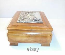Antique Russian Imperial 84 Silver & Wood Box Ivan Khlebnikov