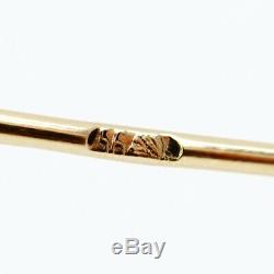 Antique Russian Imperial Art Nouveau Deco 56 Gold Diamond Sapphire Brooch Pin