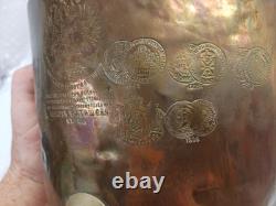 Antique Russian Imperial Batashev Brass Samovar With Stamps 20 Tall For Repair
