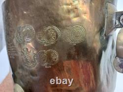 Antique Russian Imperial Batashev Brass Samovar With Stamps 20 Tall For Repair