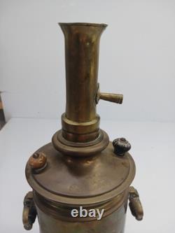 Antique Russian Imperial Batashev Brass Samovar With Stamps 20 Tall For Repair