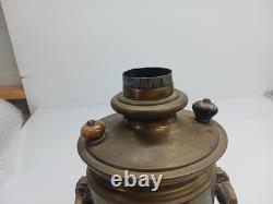 Antique Russian Imperial Batashev Brass Samovar With Stamps 20 Tall For Repair